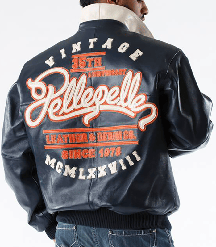 Vintage 35th Anniversary Pelle Pelle Leather & Denim.co Jacket