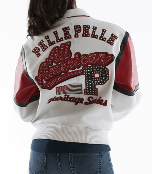 All American Pelle Pelle Heritage Series White Plush Leather Jacket
