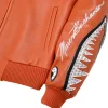 American Bruiser Pelle Pelle Marc Buchanan Plush Orange Genuine Leather Jacket For Men's
