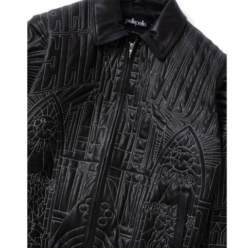 Black Pelle Pelle Who Decides War Bomber Jacket