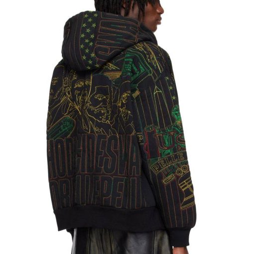 Black Pelle Pelle Who Decides War Cotton Hoodie