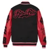 Black and Red Pelle Pelle World Famous Marc Buchanan 1978 Varsity Wool Jacket