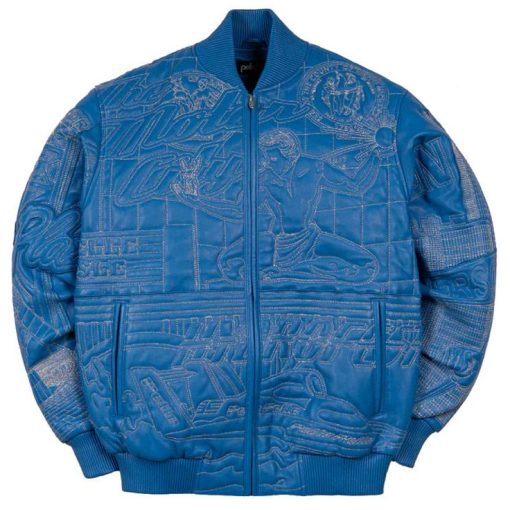 Blue Pelle Pelle Detroit Quilted Jacket