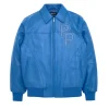 Blue Pelle Pelle Stones Leather Jacket