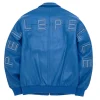 Blue Pelle Pelle Stones Real Leather Jacket