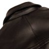 Classic Black Corded Pelle Pelle Genuine Leather Jacket