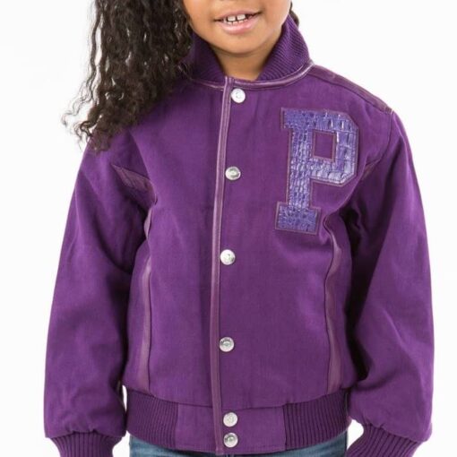 Kids Pelle Pelle Purpel Wool Jacket