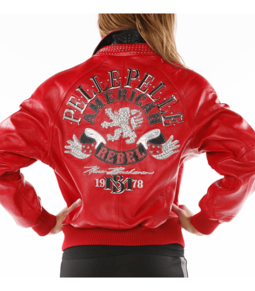 Ladies Pelle Pelle American Rebel Red Leather Jacket