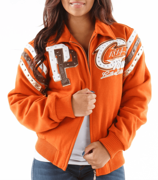 Ladies Pelle Pelle Cleveland Tribute Orange Jacket
