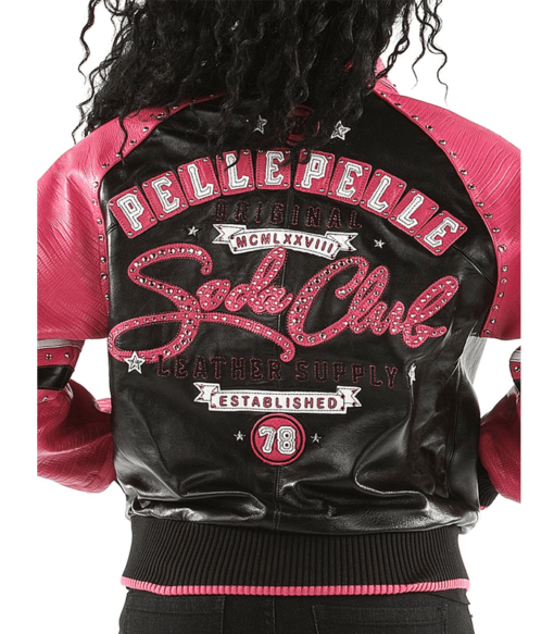 Ladies Pelle Pelle Soda Club Pink Leather Jacket