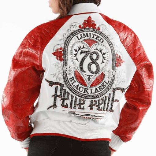 Limited 78 Pelle Pelle Marc Buchanan White and Red Leather Jacket