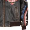 Marc Buchanan Pelle Pelle American Bruiser Men’s Distress Brown High Quality Leather Jacket