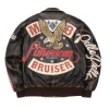 Marc Buchanan Pelle Pelle American Bruiser Men’s Distress Brown Real Leather Jacket