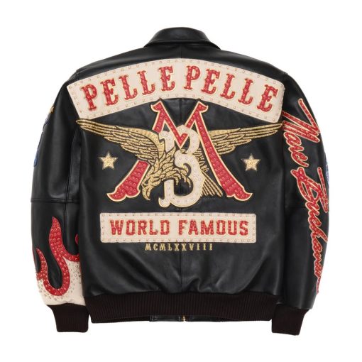 Marc Buchanan Pelle Pelle World Famous Black Leather Jacket