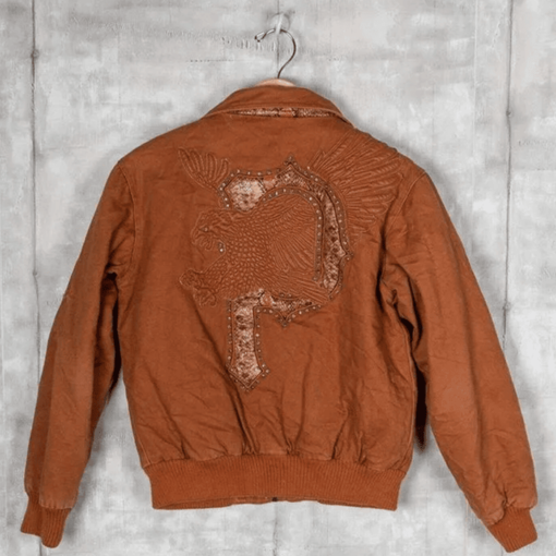 Marc Buchanan Pelle Pelle Womens Vintage Bomber Brown Jacket