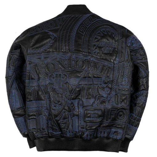 Men Black Pelle Pelle Detroit Quilted Jacket