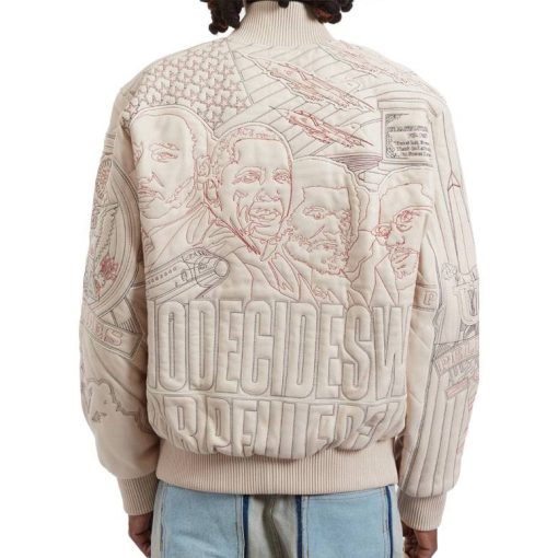 Men Pelle Pelle Who Decides War Cream Leather Jacket