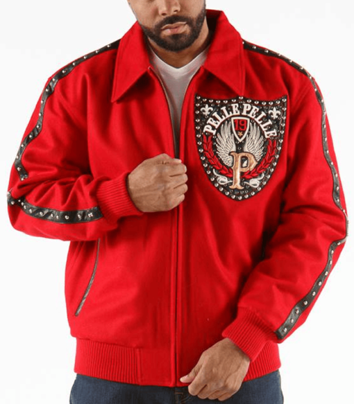 Men’s Pelle Pelle Band Of Brothers Red Jacket