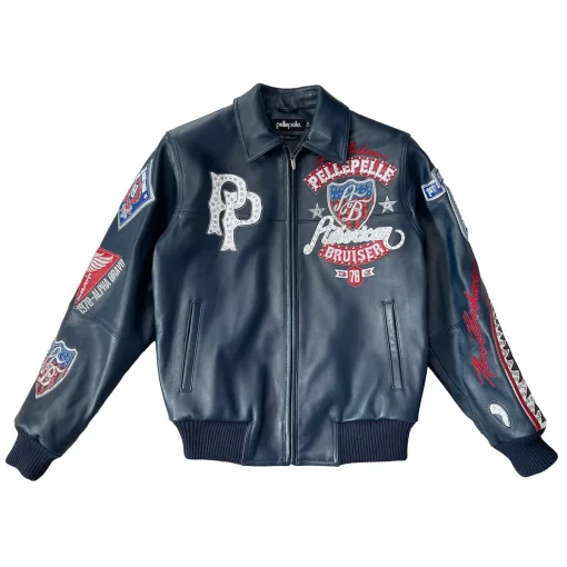 Pelle Pelle Marc Buchanan American Bruiser Navy Blue Jacket