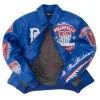 Men's Pelle Pelle Marc Buchanan American Bruiser Plush Blue Leather Jacket