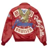 Men's Pelle Pelle Marc Buchanan American Bruiser Plush Red Genuine Leather Jacket
