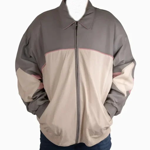 Men's Pelle Pelle Throwback Soda Club Grey Leather Jacket