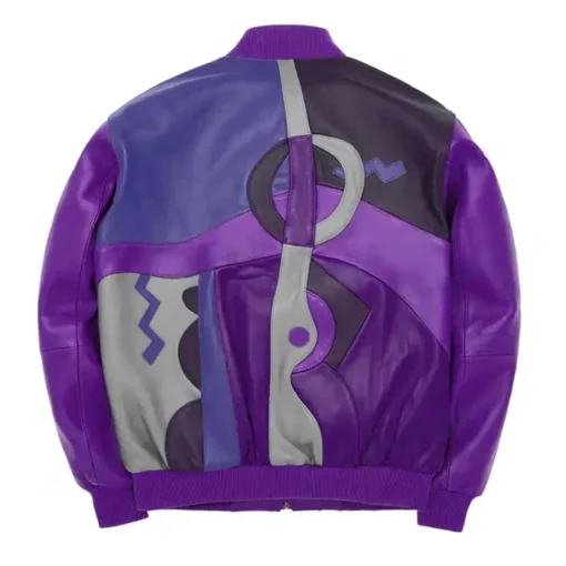 Men’s Pelle Pelle Vintage Purple and Navy Blue Picasso Leather Jacket