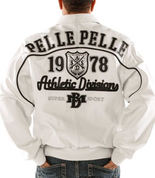 Pelle Pelle 1978 Athletic Division Super Sport White Jacket