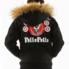 Pelle Pelle 1978 Black Fur Hooded Jacket Back