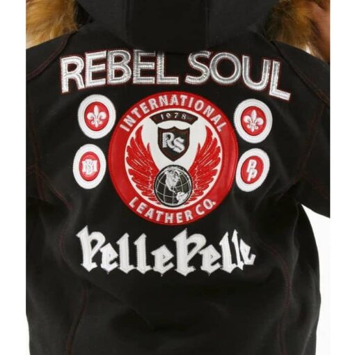 Pelle Pelle 1978 Black Fur Hooded Jacket Full
