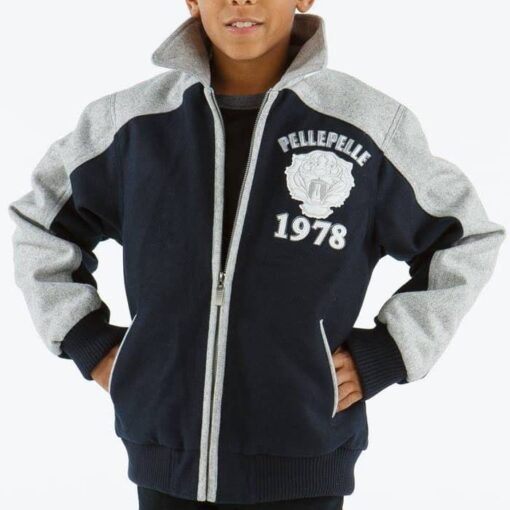 Pelle Pelle 1978 Premium Quality Unrivaled Navy Kids Jacket Front