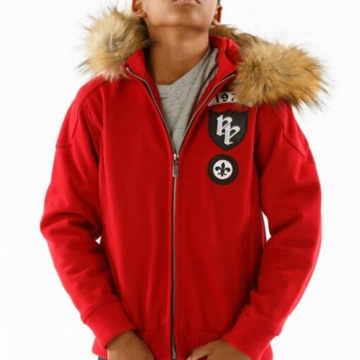 Pelle Pelle 1978 Red Fur Hooded Jacket