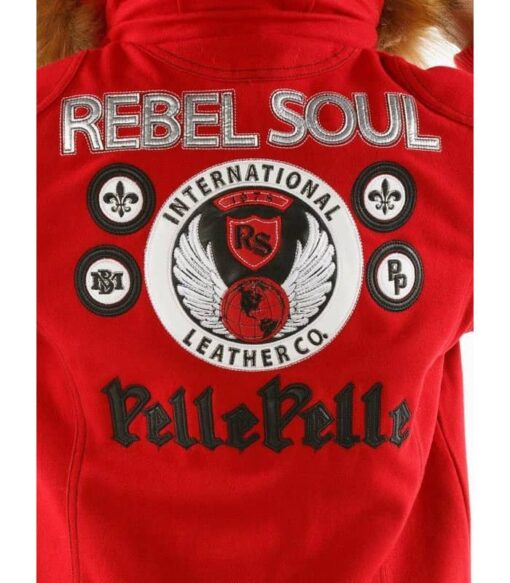 Pelle Pelle 1978 Red Fur Hooded Jacket Back