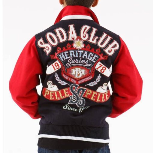 Pelle Pelle 1978 Soda Club Heritage Series Red and Black Kids Jacket Back