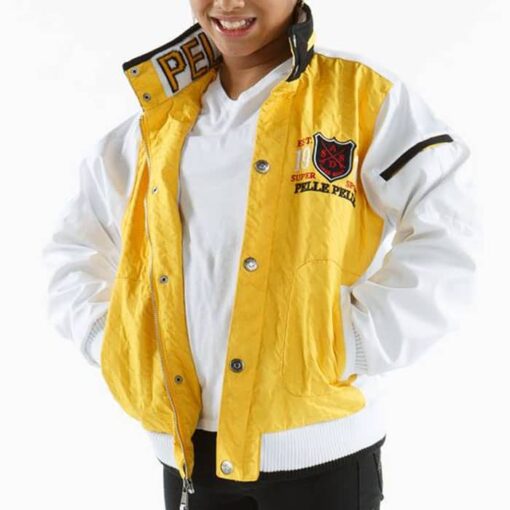 Pelle Pelle 1978 Super Sports Yellow and White Jacket