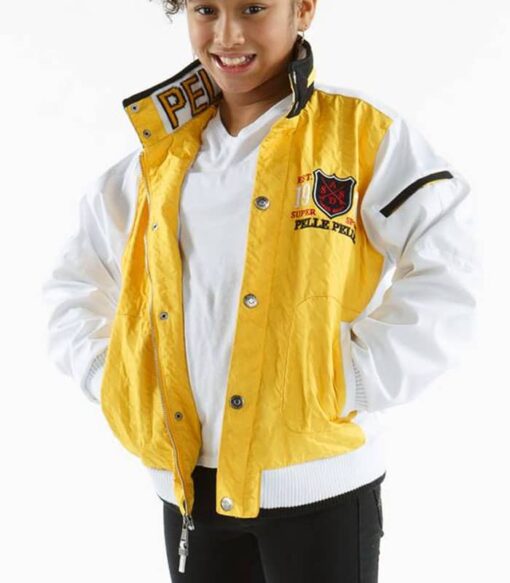 Pelle Pelle 1978 Super Sports Yellow and White Jacket