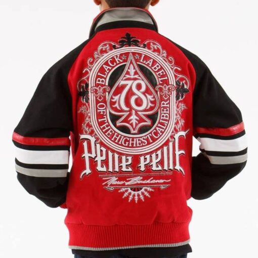 Pelle Pelle 78 Black Label Red Kids Jacket Back