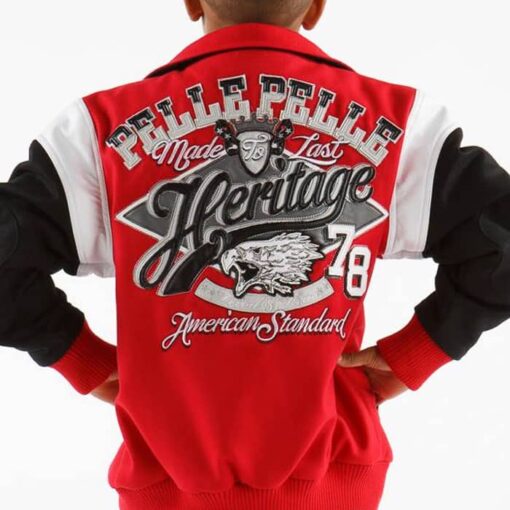 Pelle Pelle 78 Heritage American Standard Red and Black Kids Jacket