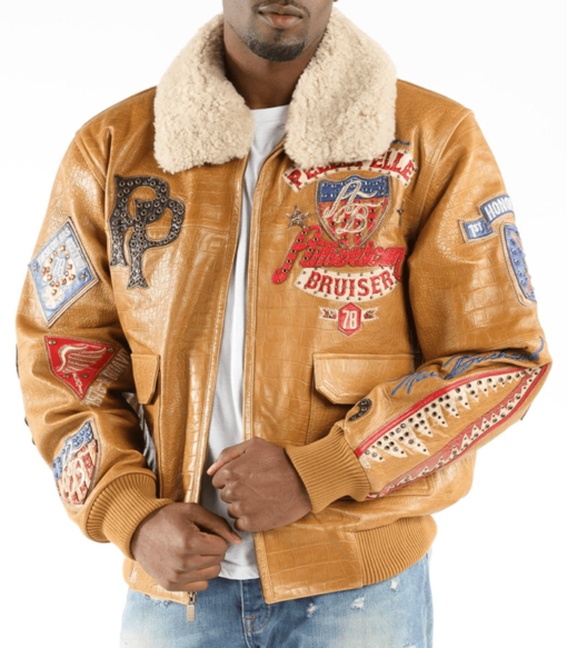 Pelle Pelle American Bruiser Brown Leather Jacket
