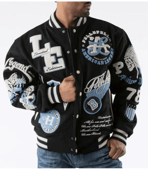 Pelle Pelle American Legend Black Varsity Jacket
