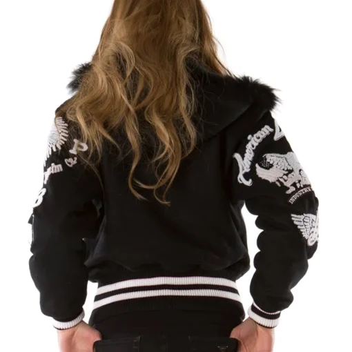Pelle Pelle American Legend Limited Edition Black Fur Hood Varsity Jacket