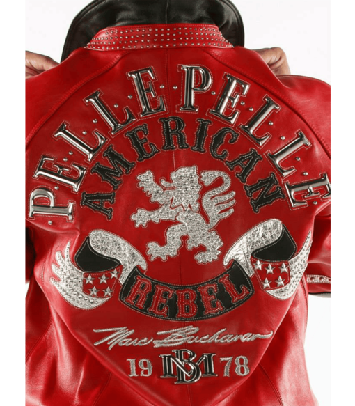 Pelle Pelle American Rebel Marc Buchanan Red  Leather Jacket