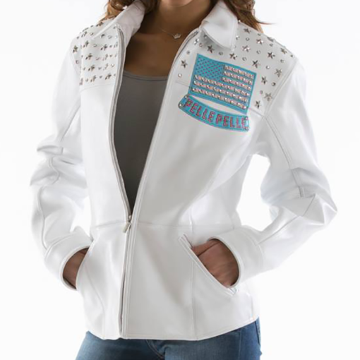 Pelle-Pelle-American-White-Plush-Womens-Jacket