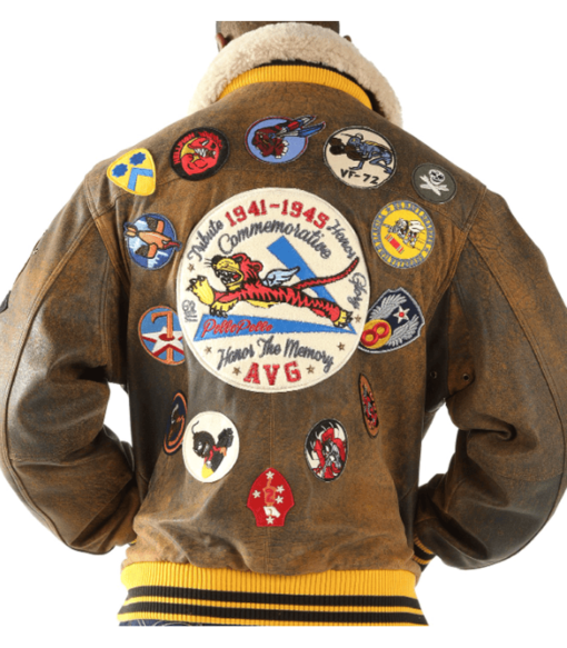 Pelle Pelle Aviator Brown Leather Jacket
