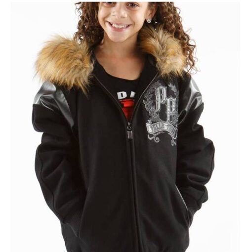 Pelle Pelle Baby Girl Black Fur Jacket