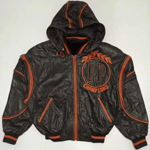 Pelle Pelle Baseball Soda Club Full Grain Leather Black Jacket