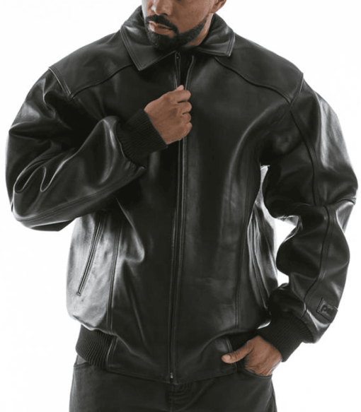Pelle Pelle Basic Applique Black Plush Jacket