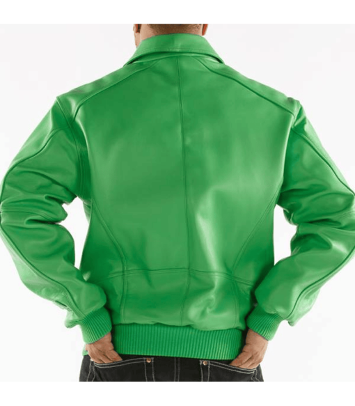 Pelle Pelle Basic In Lime Plush Leather Jacket