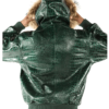 Pelle Pelle Mens’s Basic Nile Green Two-tone Cayman Leather Jacket
