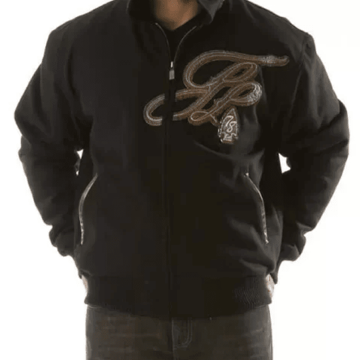 Pelle Pelle Black Badged Royal Trail Blazer Wool Jacket